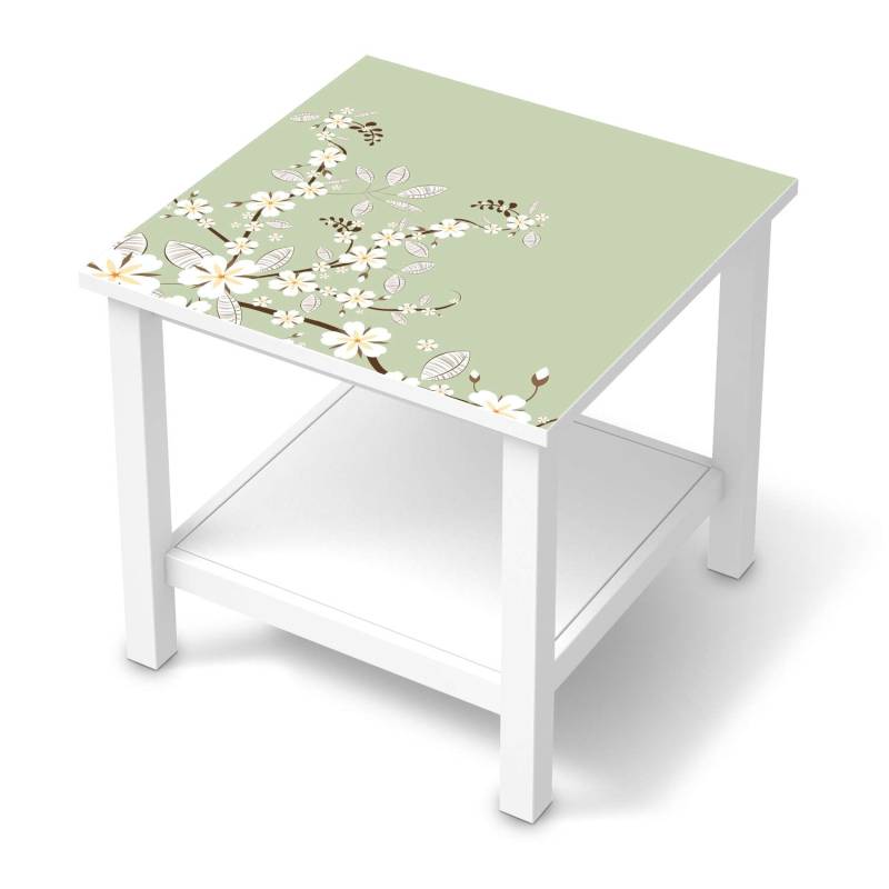 M?bel Klebefolie IKEA Hemnes Tisch 55x55 cm - Design: White Blossoms von creatisto