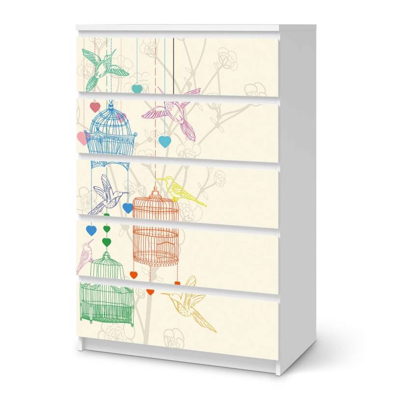 M?bel Klebefolie IKEA Malm Kommode 6 Schubladen (hoch) - Design: Birdcage von creatisto