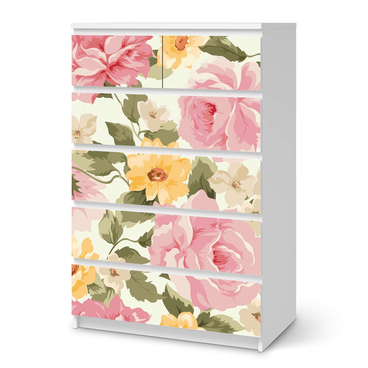 M?bel Klebefolie IKEA Malm Kommode 6 Schubladen (hoch) - Design: Vintage Flowers von creatisto