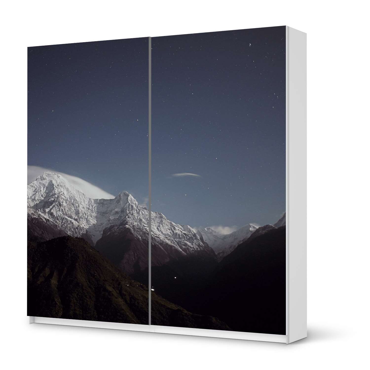 M?bel Klebefolie IKEA Pax Schrank 201 cm H?he - Schiebet?r - Design: Mountain Sky von creatisto