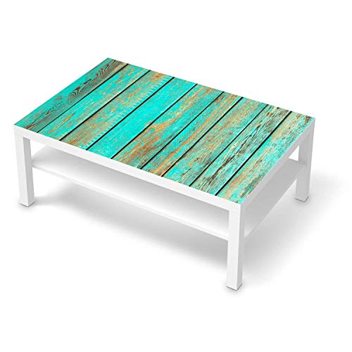 Möbel Klebefolie passend für IKEA Lack Tisch 118x78 cm I Möbelsticker - Möbel-Aufkleber Folie Tattoo I Wohndeko für Wohnzimmer und Schlafzimmer - Design: Wooden Aqua Möbel Klebefolie passend für IKEA Lack Tisch 118x78 cm I Möbelsticker - Möbel-Aufkleber Folie Tattoo I Wohndeko für Wohnzimmer und Schlafzimmer - Design: Wooden Aqua von creatisto