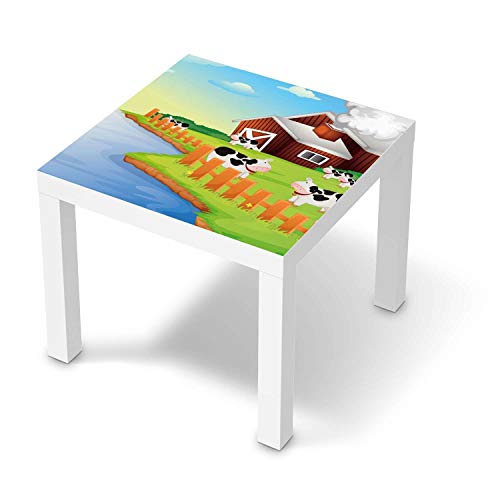 Möbel-Tattoo für Kinder - passend für IKEA Lack Tisch 55x55 cm I Tolle Möbelsticker für Kinderzimmer Einrichtung I Design: Cowfarm 2 von creatisto