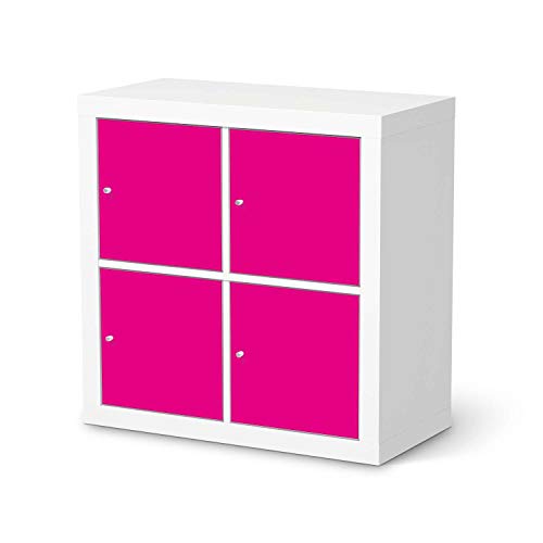 Möbel-Tattoo passend für IKEA Kallax Regal 4 Türen I Möbelfolie - Möbel-Aufkleber Folie Tattoo I Deko DIY für Wohnzimmer und Schlafzimmer - Design: Pink Dark von creatisto