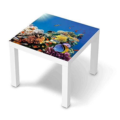 Möbel-Tattoo passend für IKEA Lack Tisch 55x55 cm I Möbelsticker - Möbel-Sticker Aufkleber Folie I Innendekoration für Esszimmer, Wohnzimmer - Design: Coral Reef von creatisto
