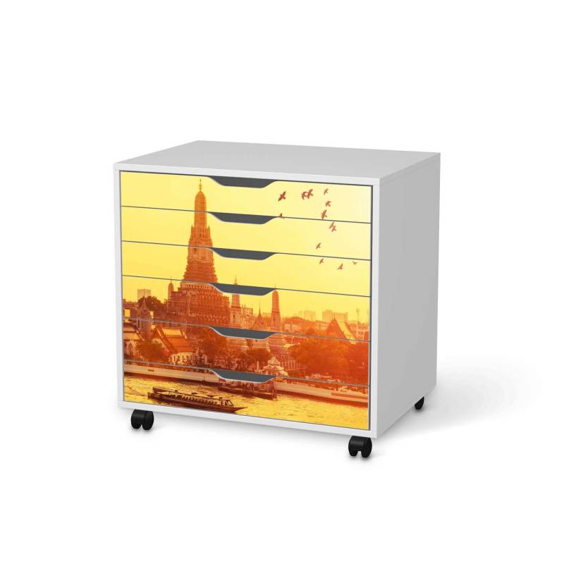 M?belfolie IKEA Alex Rollcontainer 6 Schubladen - Design: Bangkok Sunset von creatisto