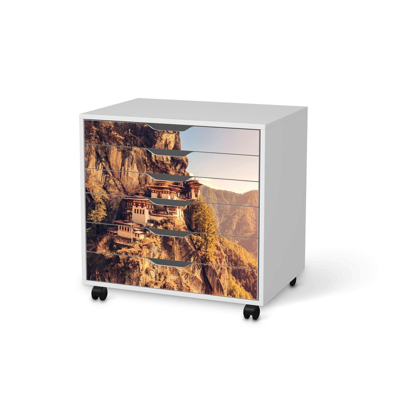 M?belfolie IKEA Alex Rollcontainer 6 Schubladen - Design: Bhutans Paradise M?belfolie IKEA Alex Rollcontainer 6 Schubladen - Design: Bhutans Paradise von creatisto