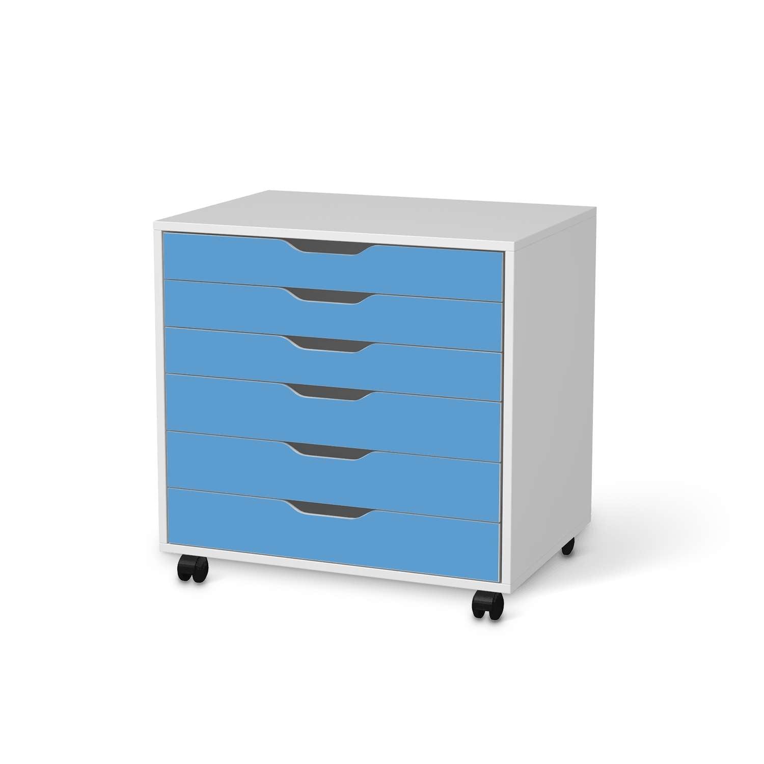 M?belfolie IKEA Alex Rollcontainer 6 Schubladen - Design: Blau Light von creatisto