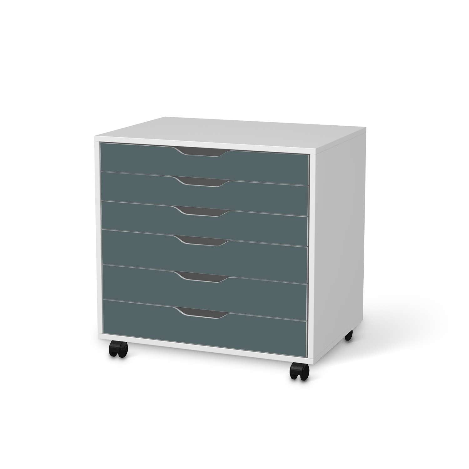 M?belfolie IKEA Alex Rollcontainer 6 Schubladen - Design: Blaugrau Light von creatisto