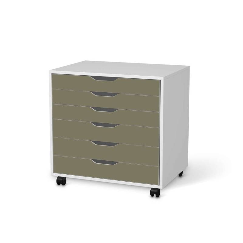 M?belfolie IKEA Alex Rollcontainer 6 Schubladen - Design: Braungrau Light von creatisto