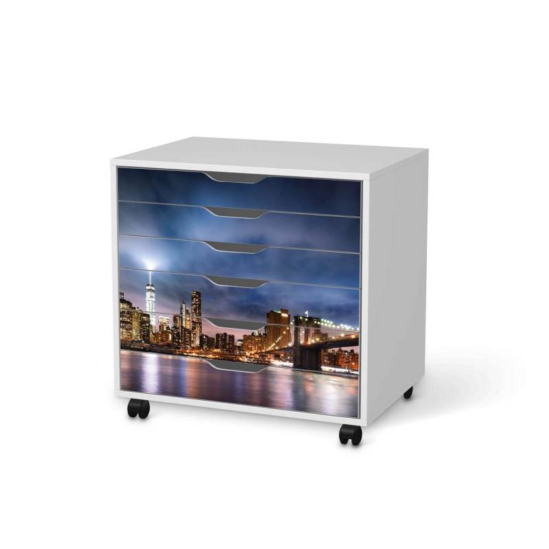M?belfolie IKEA Alex Rollcontainer 6 Schubladen - Design: Brooklyn Bridge von creatisto