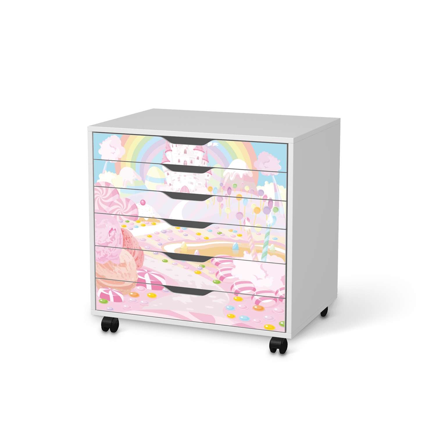 M?belfolie IKEA Alex Rollcontainer 6 Schubladen - Design: Candyland von creatisto