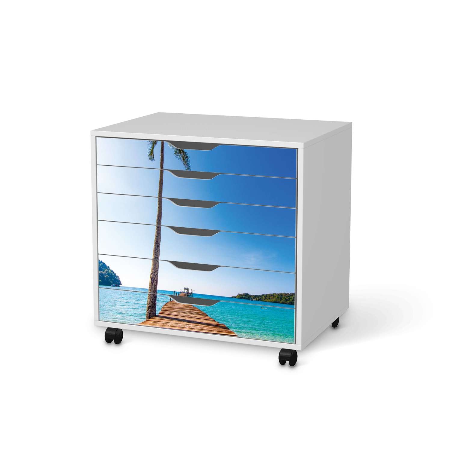 M?belfolie IKEA Alex Rollcontainer 6 Schubladen - Design: Caribbean M?belfolie IKEA Alex Rollcontainer 6 Schubladen - Design: Caribbean von creatisto
