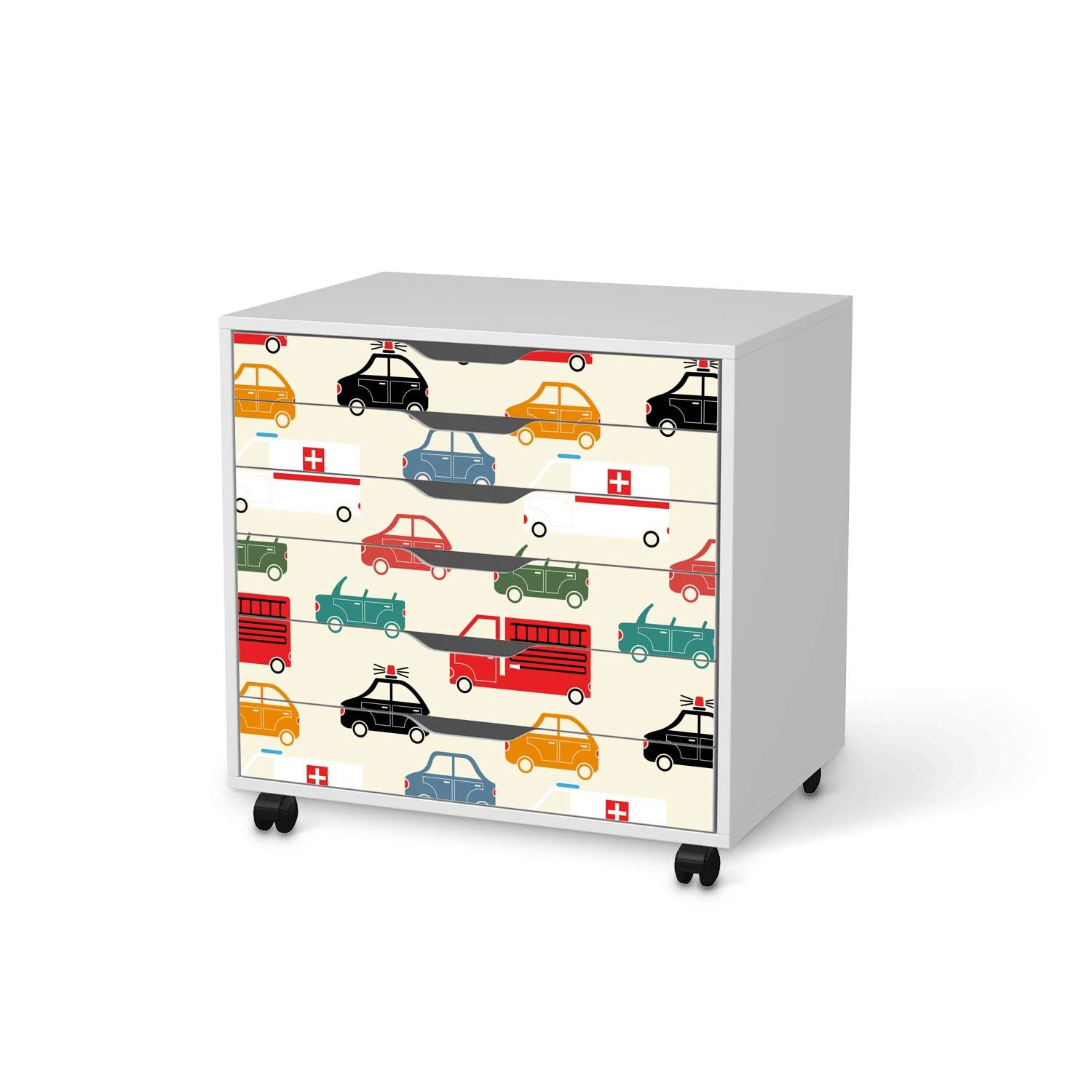 M?belfolie IKEA Alex Rollcontainer 6 Schubladen - Design: Cars von creatisto