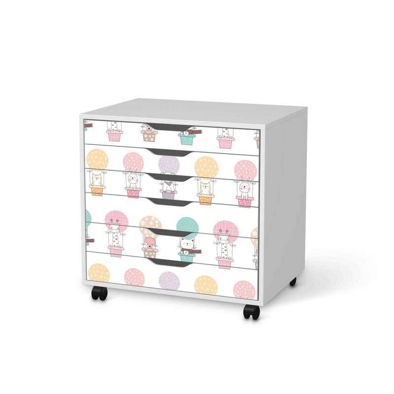 M?belfolie IKEA Alex Rollcontainer 6 Schubladen - Design: Flying Animals von creatisto