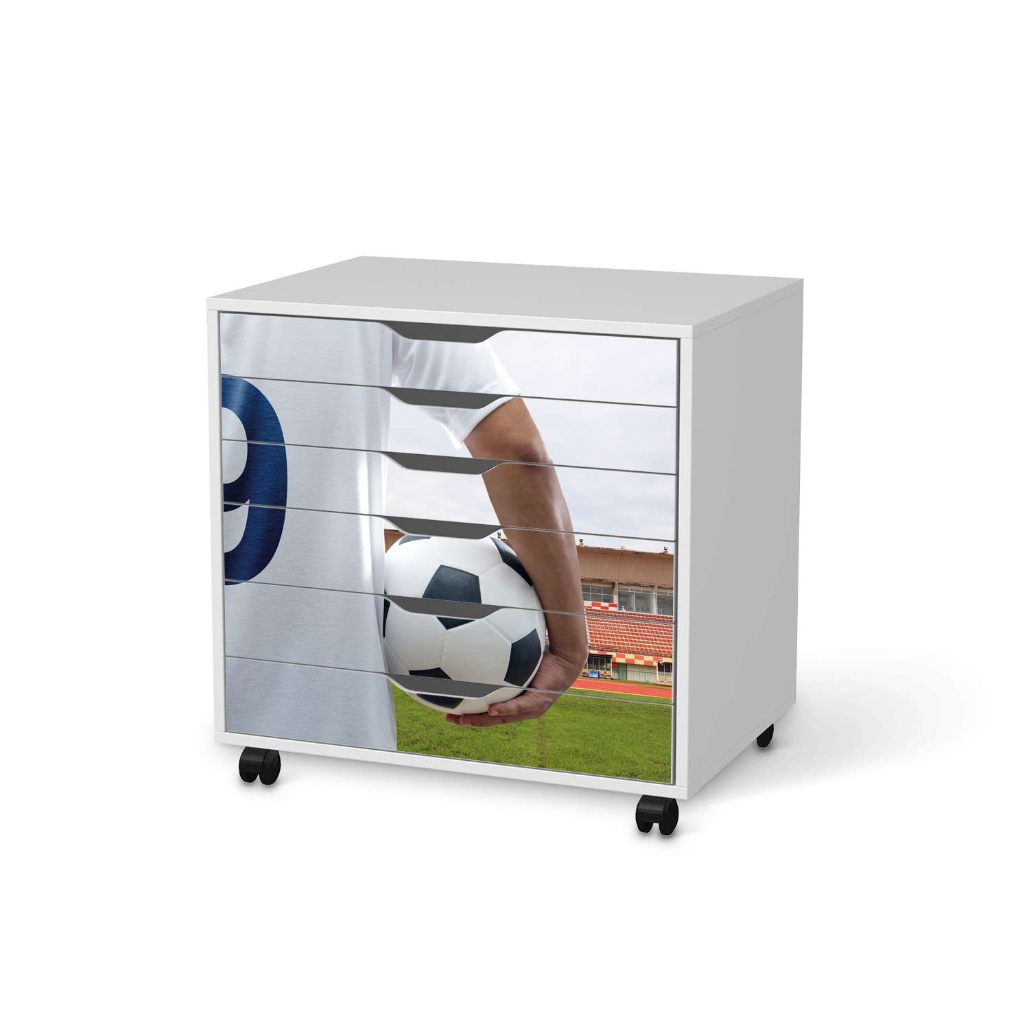 M?belfolie IKEA Alex Rollcontainer 6 Schubladen - Design: Footballmania von creatisto