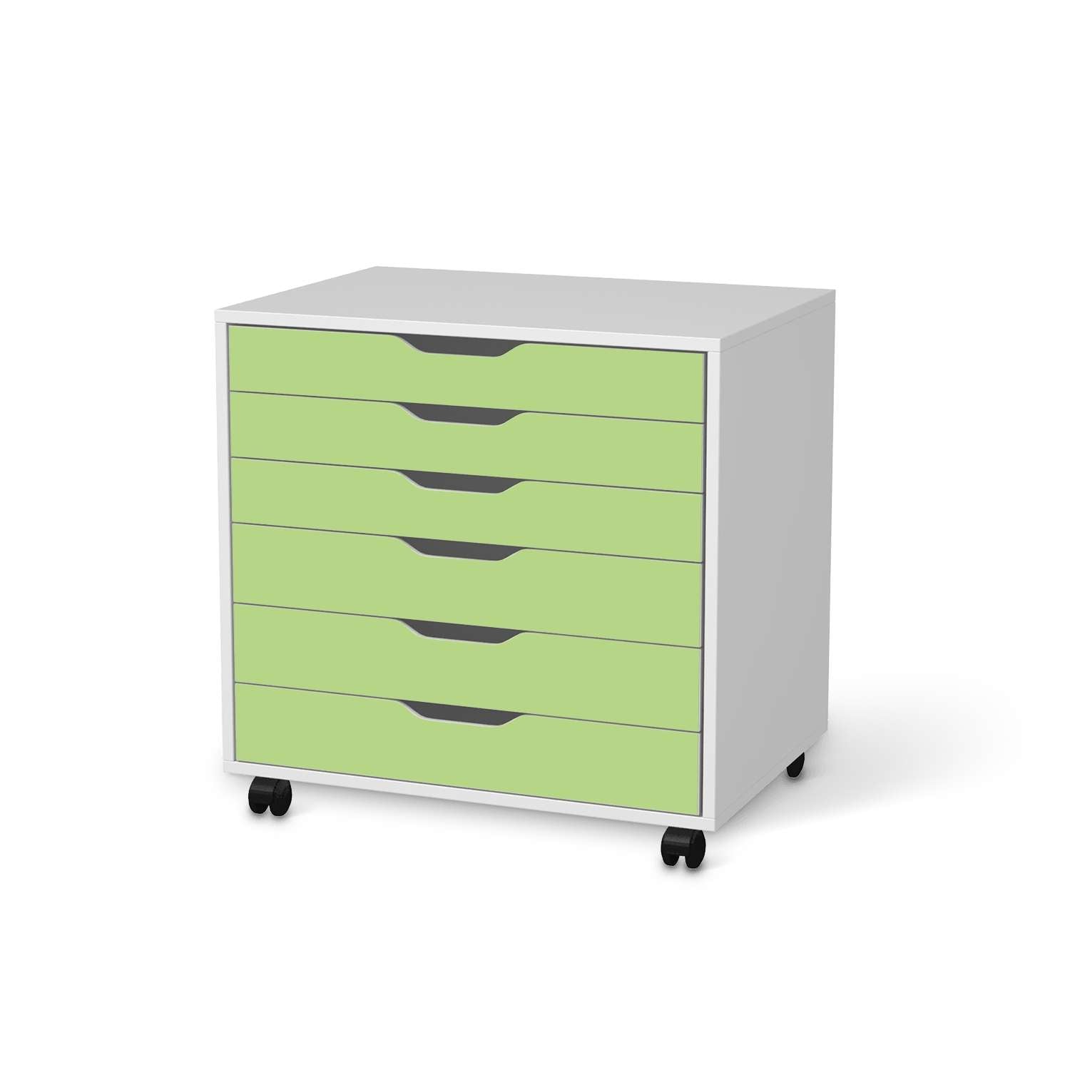 M?belfolie IKEA Alex Rollcontainer 6 Schubladen - Design: Hellgr?n Light von creatisto