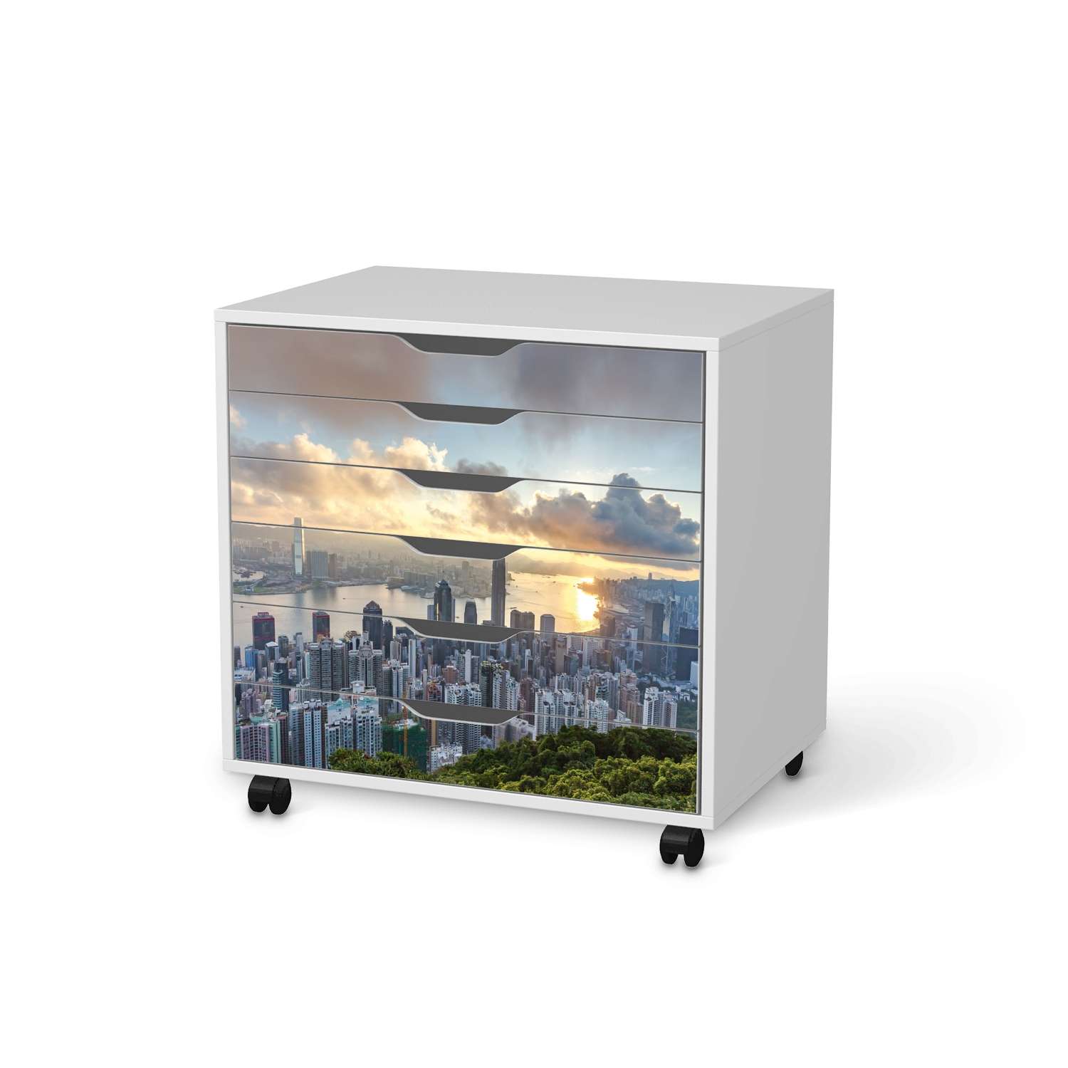 M?belfolie IKEA Alex Rollcontainer 6 Schubladen - Design: Hong Kong von creatisto