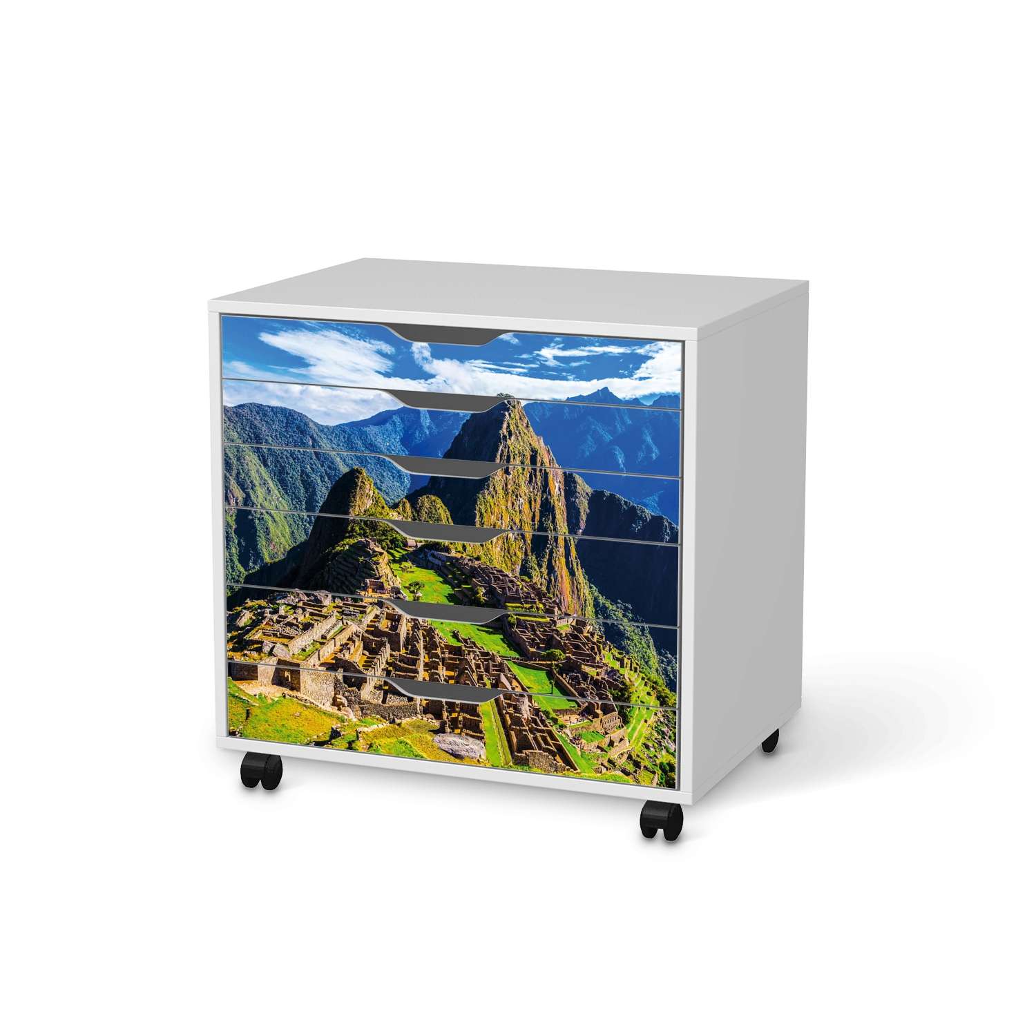 M?belfolie IKEA Alex Rollcontainer 6 Schubladen - Design: Machu Picchu von creatisto
