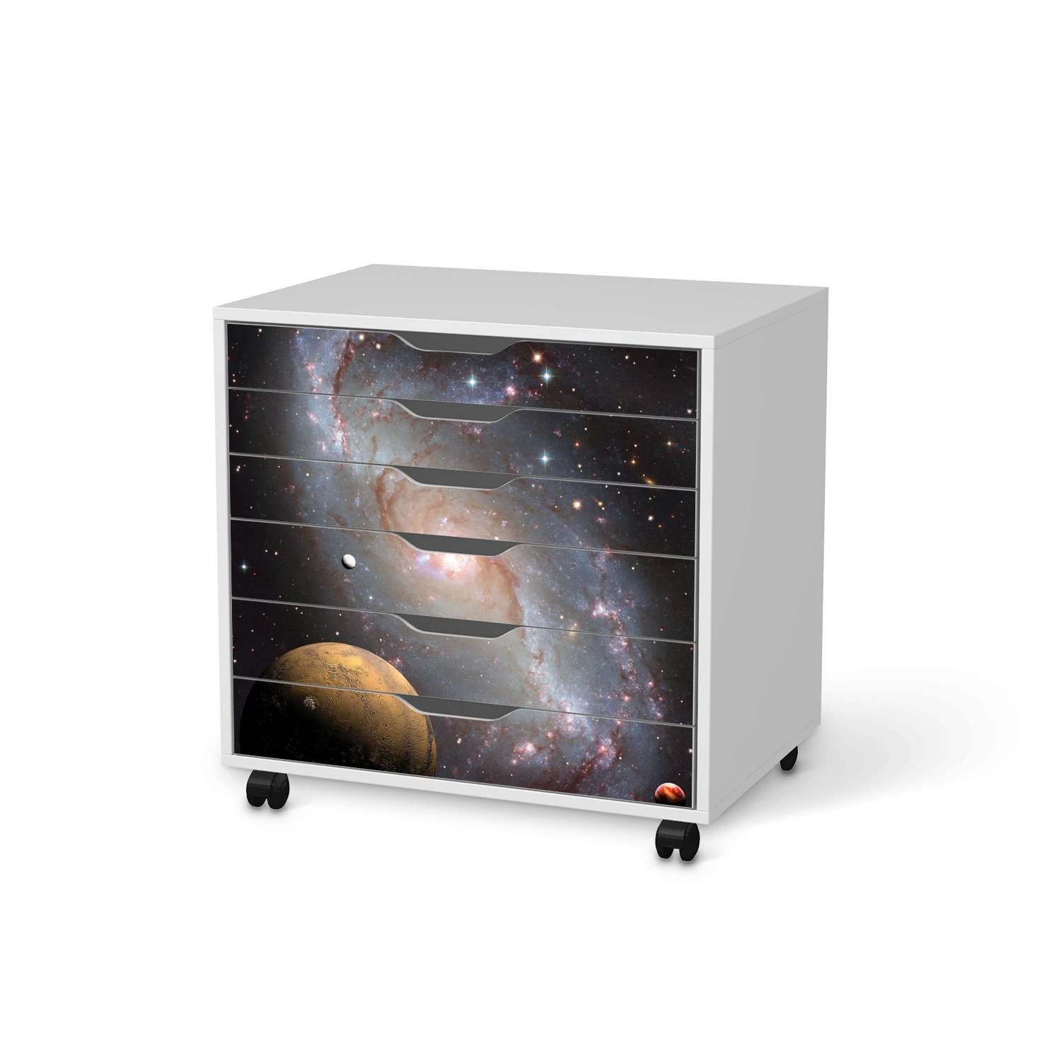 M?belfolie IKEA Alex Rollcontainer 6 Schubladen - Design: Milky Way von creatisto