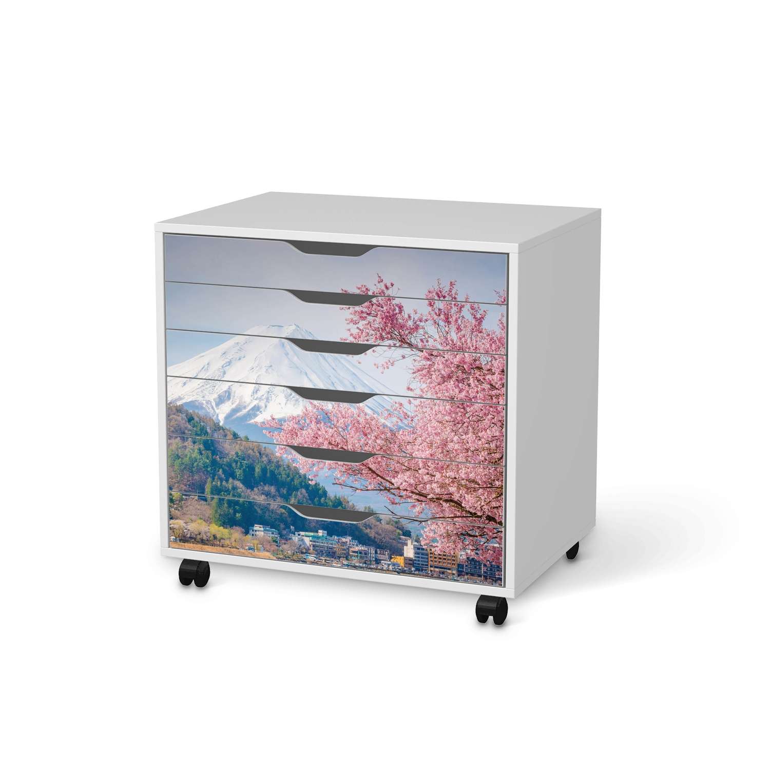 M?belfolie IKEA Alex Rollcontainer 6 Schubladen - Design: Mount Fuji von creatisto