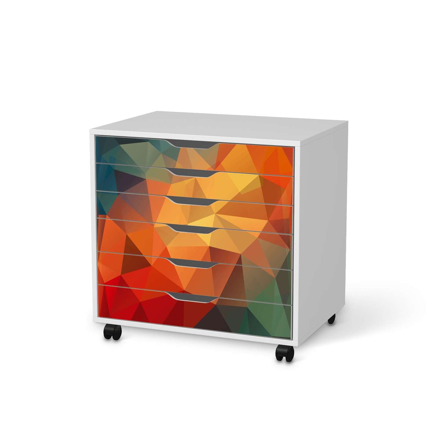M?belfolie IKEA Alex Rollcontainer 6 Schubladen - Design: Polygon von creatisto