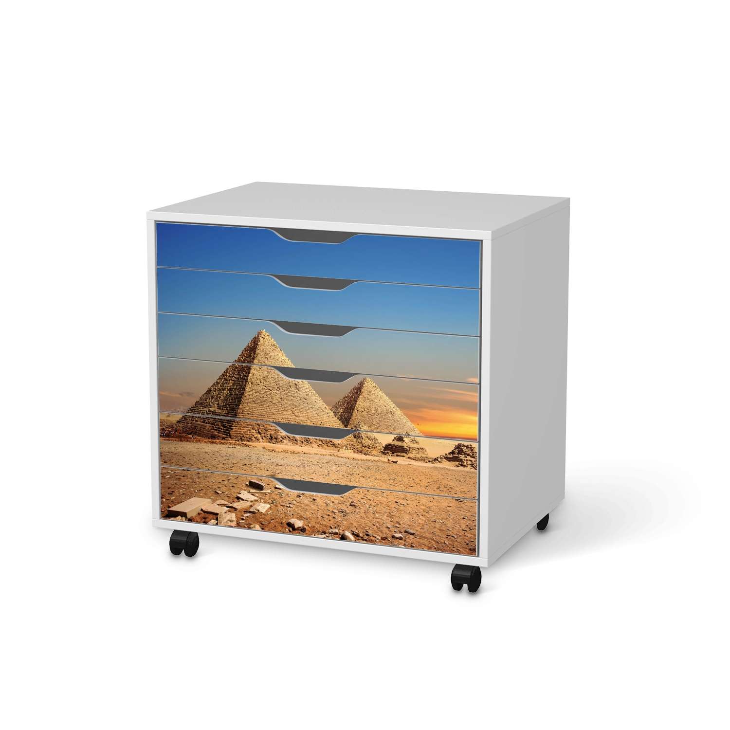 M?belfolie IKEA Alex Rollcontainer 6 Schubladen - Design: Pyramids von creatisto