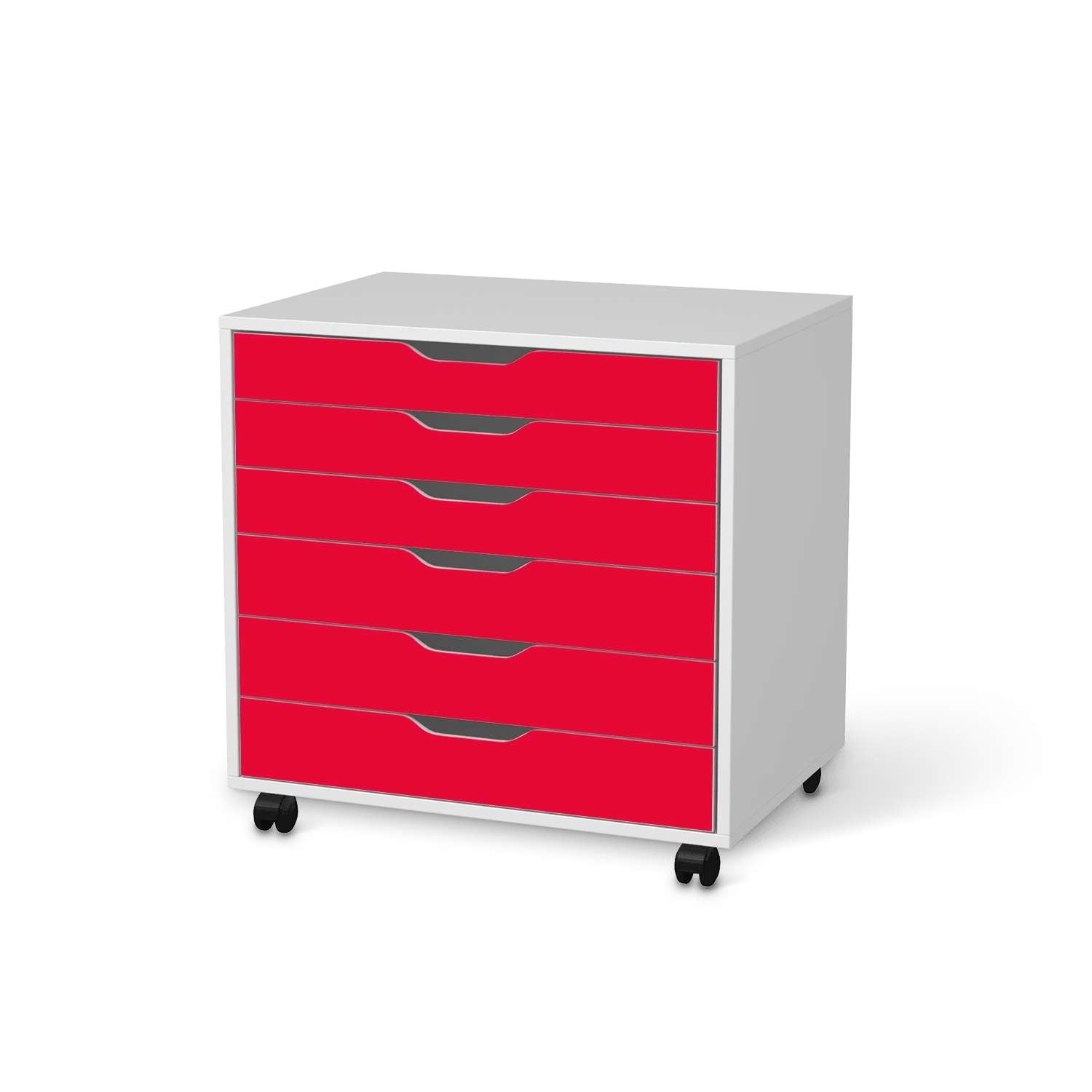 M?belfolie IKEA Alex Rollcontainer 6 Schubladen - Design: Rot Light von creatisto