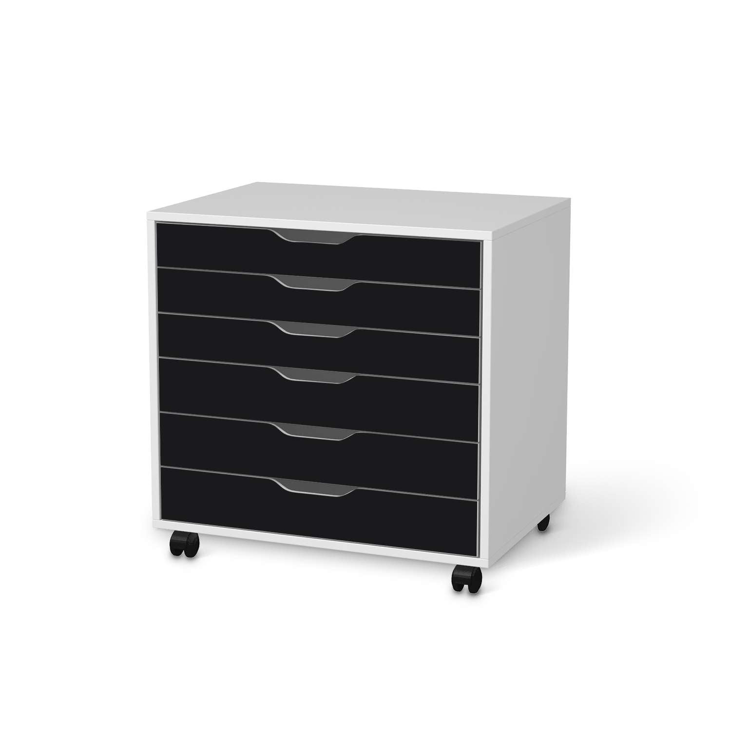 M?belfolie IKEA Alex Rollcontainer 6 Schubladen - Design: Schwarz von creatisto