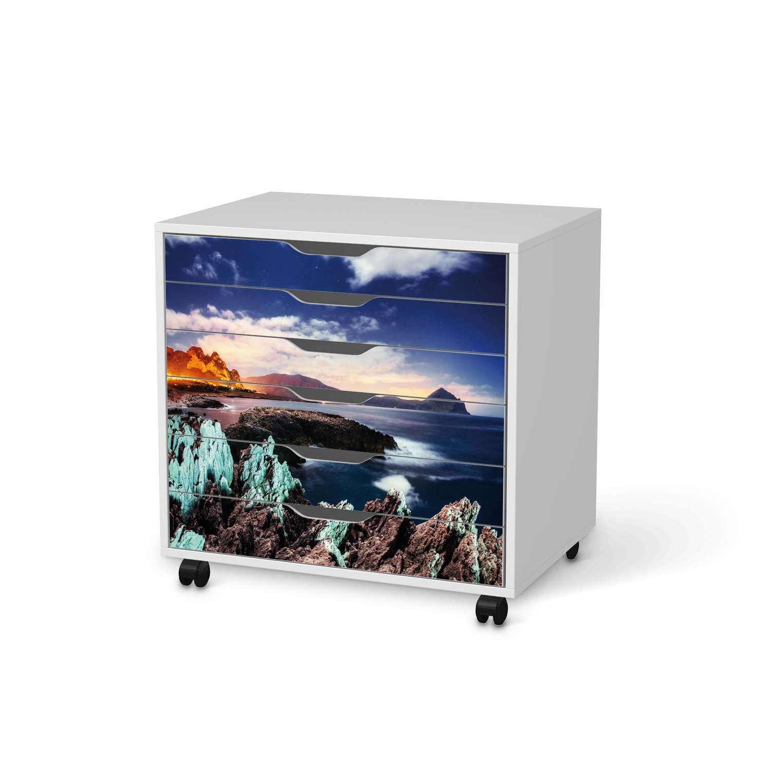 M?belfolie IKEA Alex Rollcontainer 6 Schubladen - Design: Seaside M?belfolie IKEA Alex Rollcontainer 6 Schubladen - Design: Seaside von creatisto