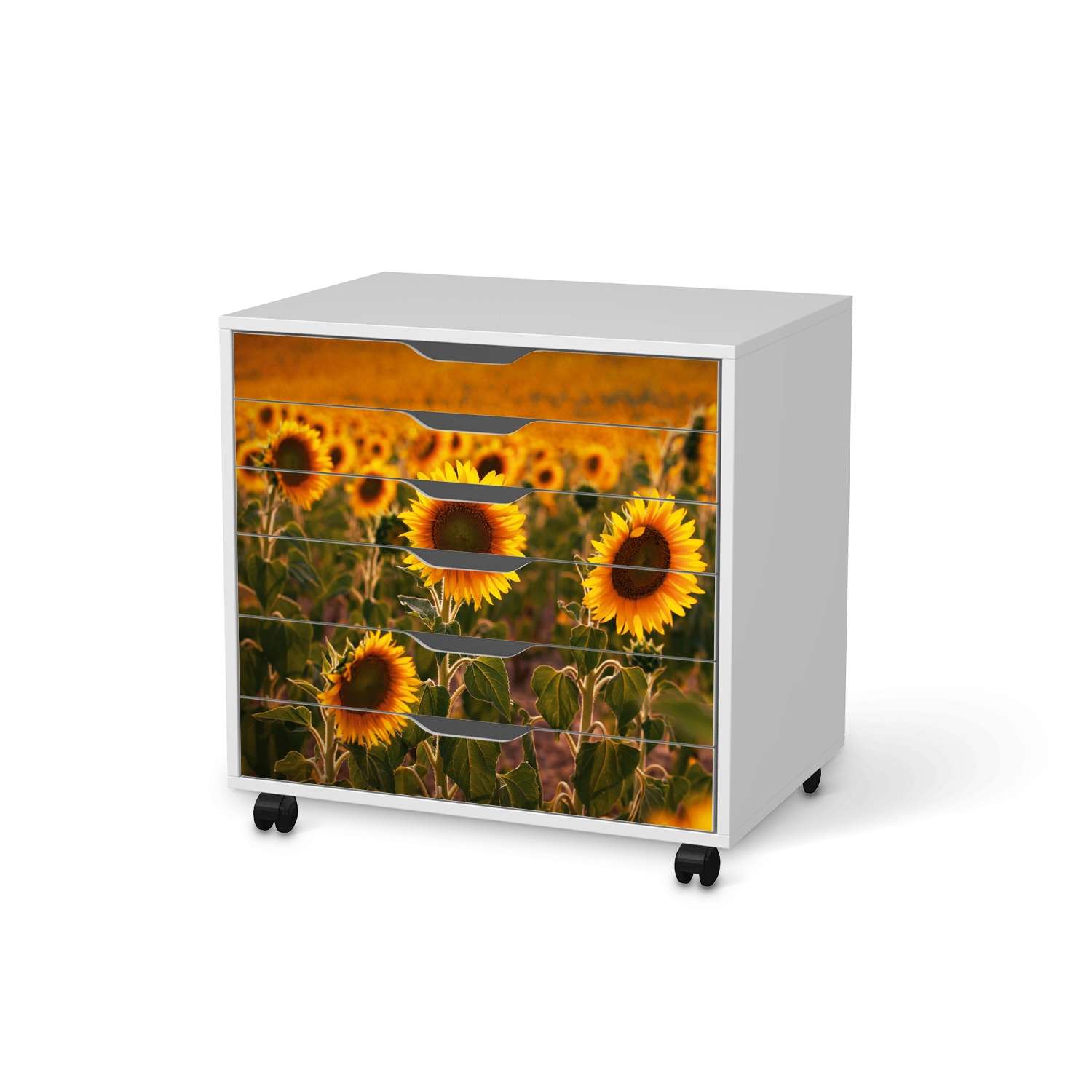 M?belfolie IKEA Alex Rollcontainer 6 Schubladen - Design: Sunflowers von creatisto