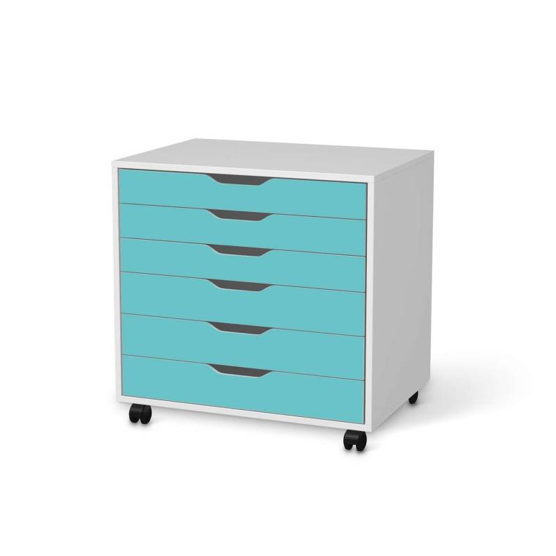 M?belfolie IKEA Alex Rollcontainer 6 Schubladen - Design: T?rkisgr?n Light von creatisto