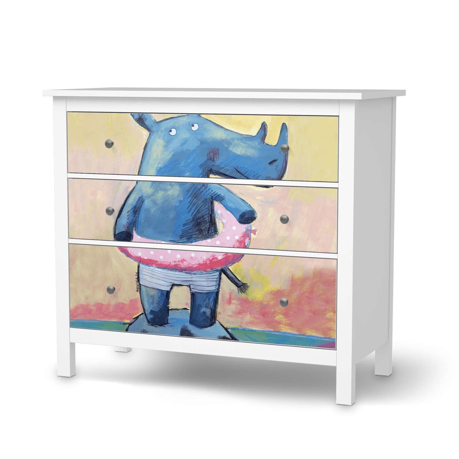 M?belfolie IKEA Hemnes Kommode 3 Schubladen - Design: Nashorn von creatisto