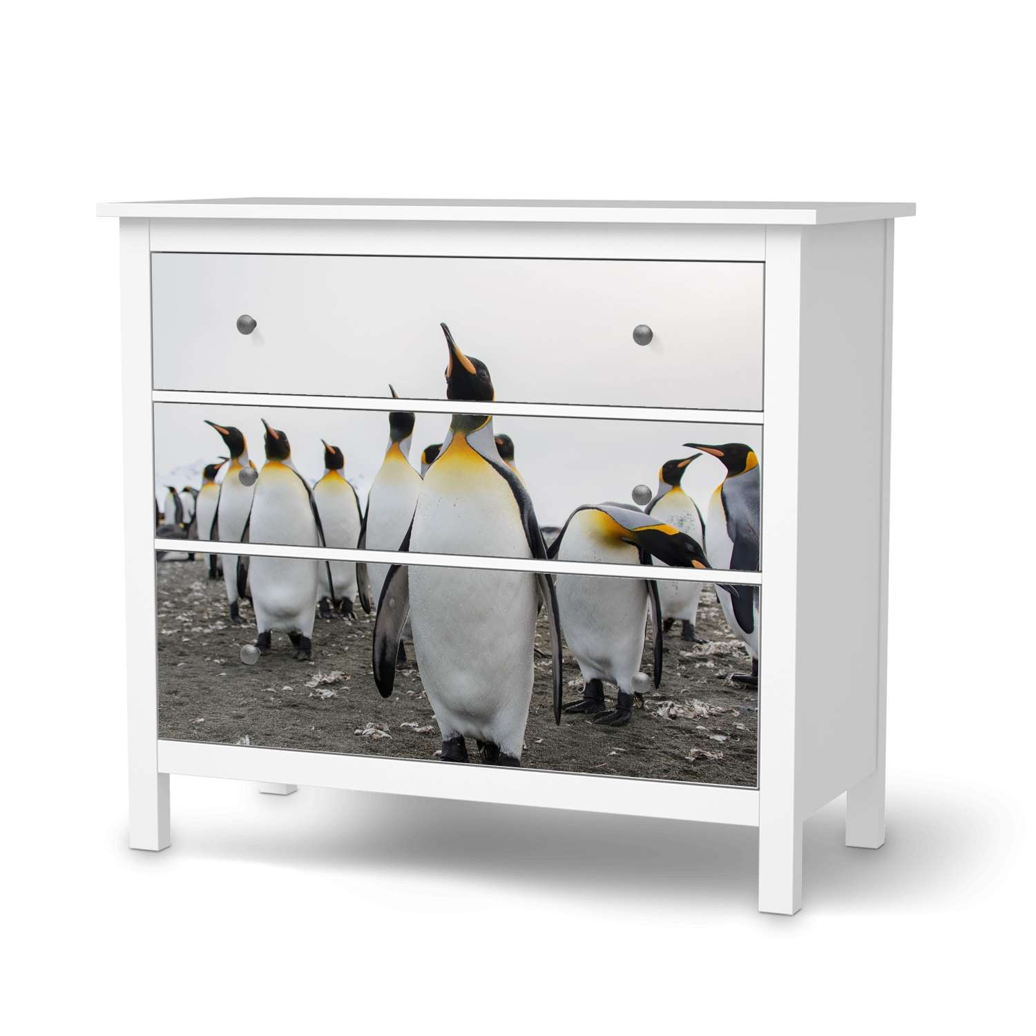 M?belfolie IKEA Hemnes Kommode 3 Schubladen - Design: Penguin Family von creatisto