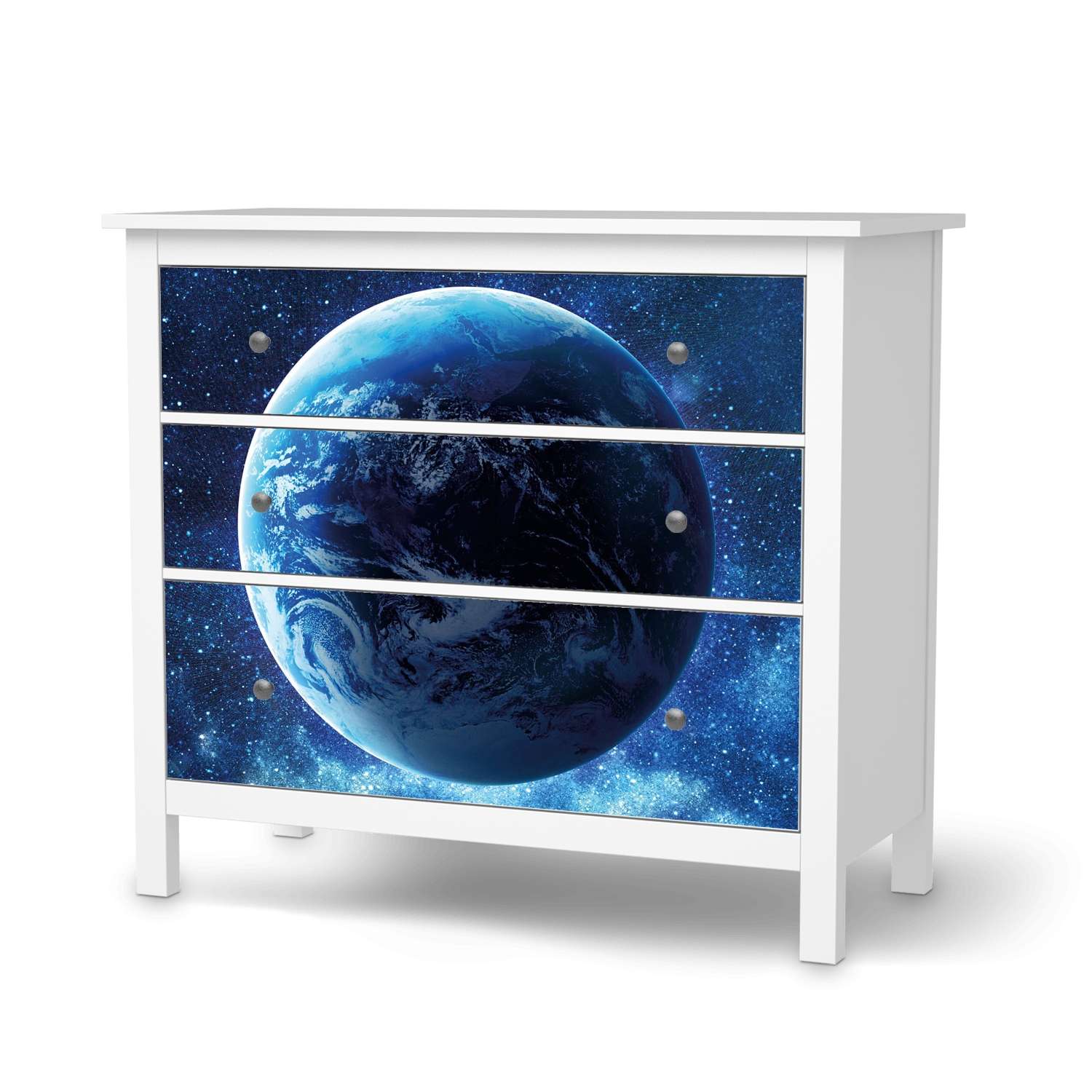 M?belfolie IKEA Hemnes Kommode 3 Schubladen - Design: Planet Blue von creatisto