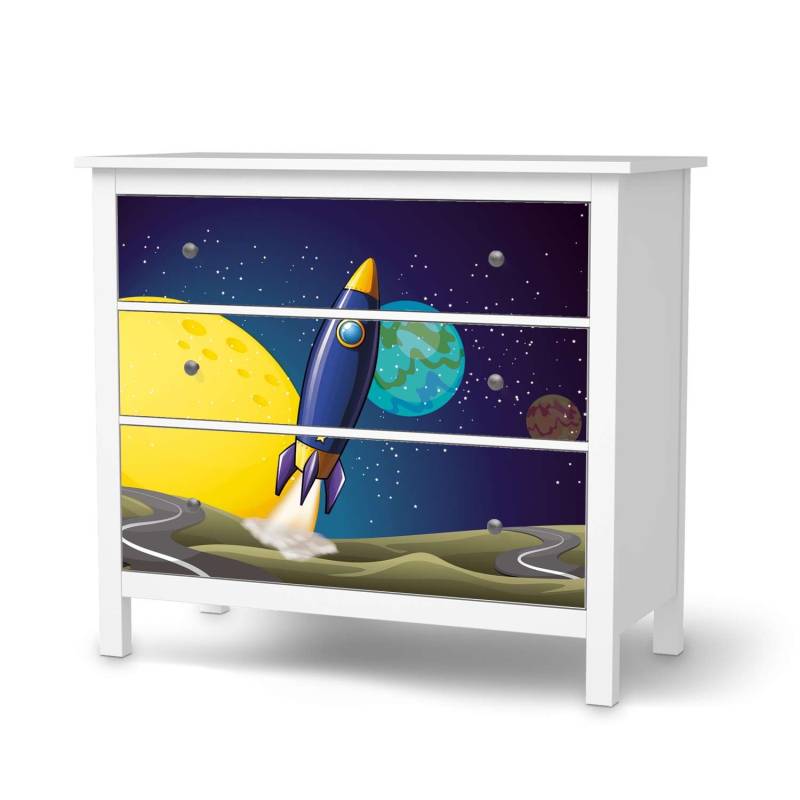 M?belfolie IKEA Hemnes Kommode 3 Schubladen - Design: Space Rocket M?belfolie IKEA Hemnes Kommode 3 Schubladen - Design: Space Rocket von creatisto