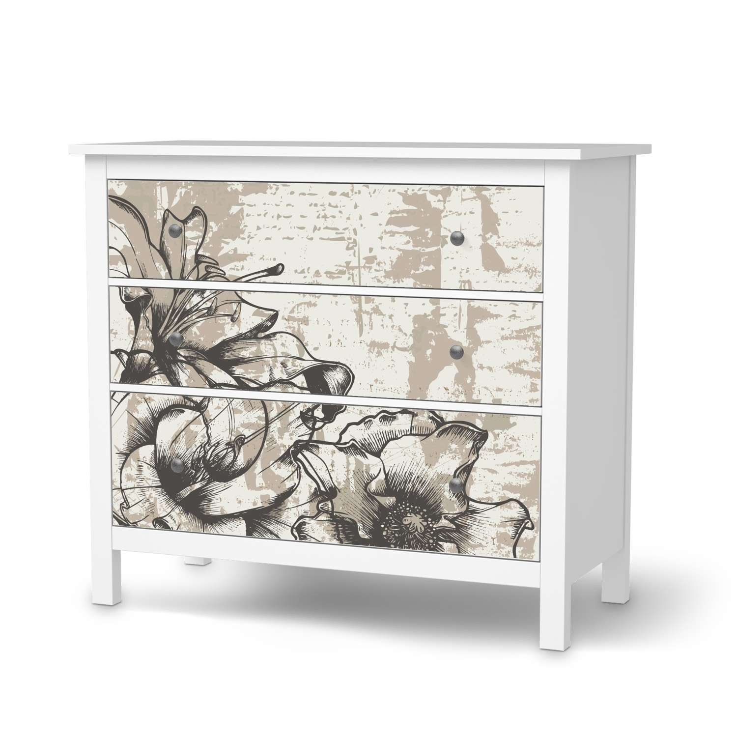 M?belfolie IKEA Hemnes Kommode 3 Schubladen - Design: Styleful Vintage 1 von creatisto