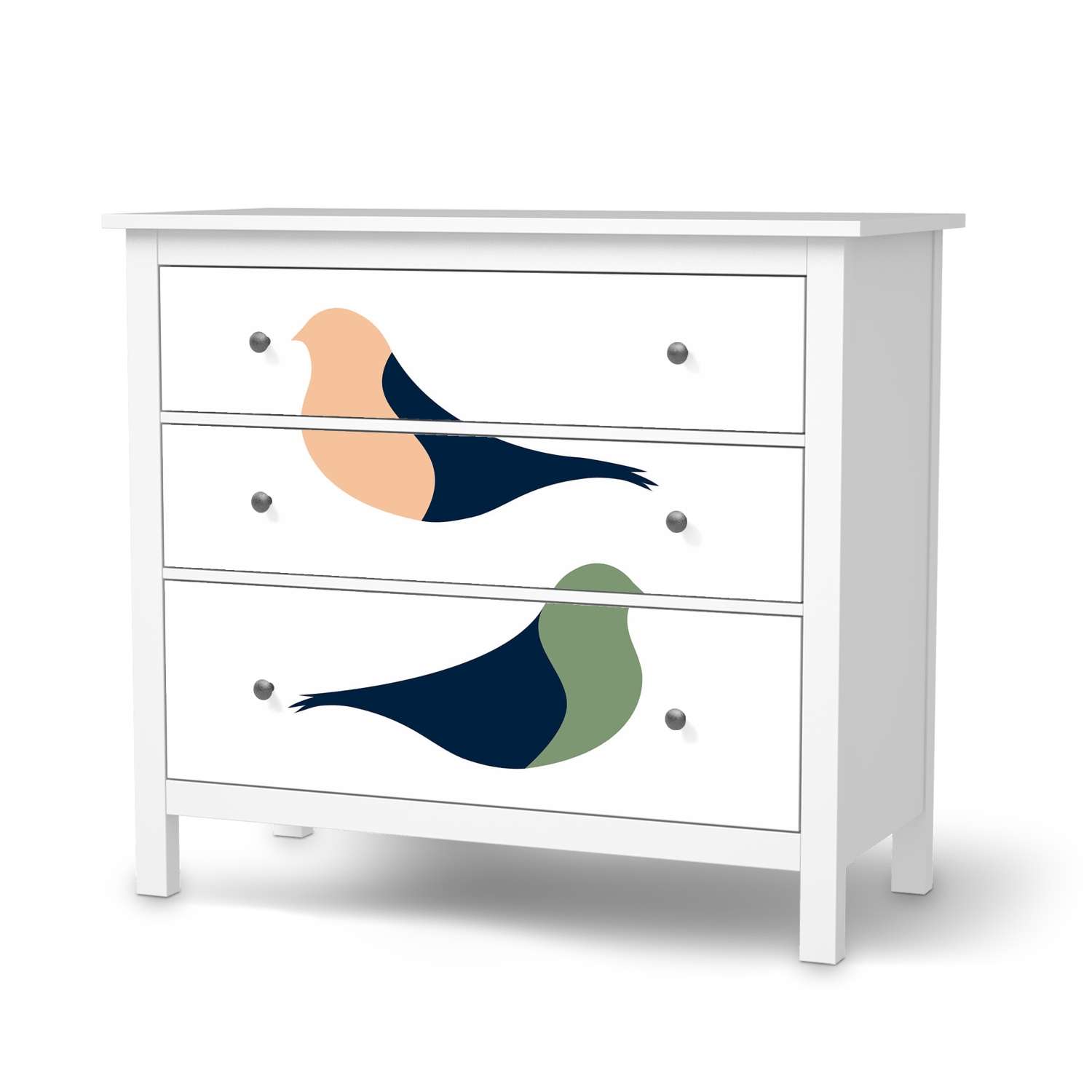 M?belfolie IKEA Hemnes Kommode 3 Schubladen - Design: Vintage V?gel von creatisto