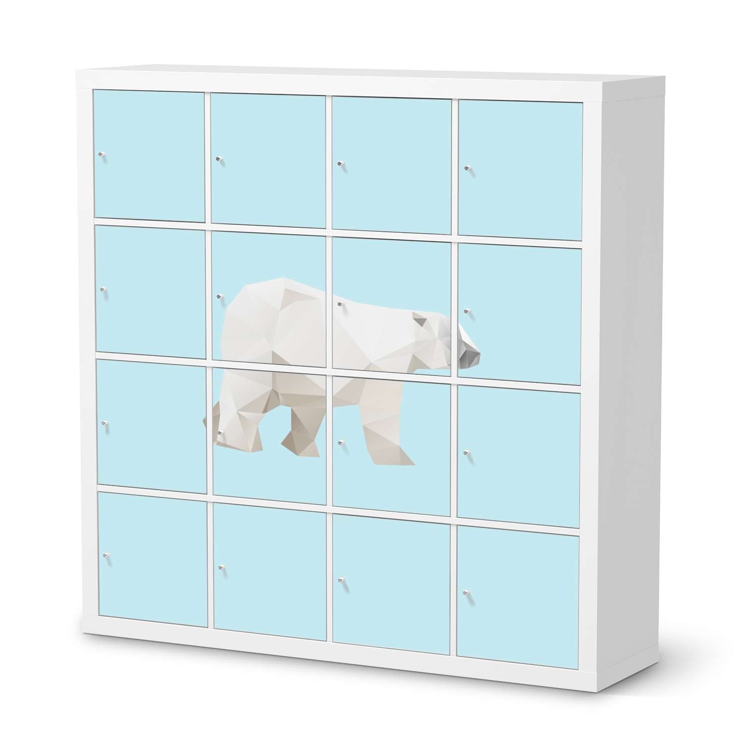 M?belfolie IKEA Kallax Regal 16 T?ren - Design: Origami Polar Bear von creatisto