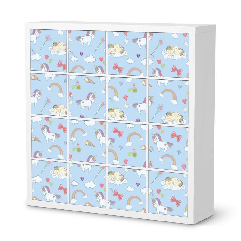 M?belfolie IKEA Kallax Regal 16 T?ren - Design: Rainbow Unicorn M?belfolie IKEA Kallax Regal 16 T?ren - Design: Rainbow Unicorn von creatisto