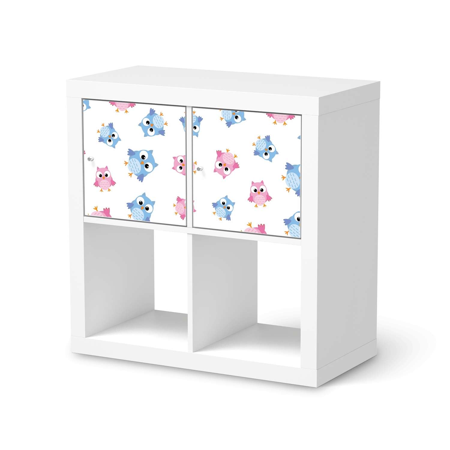 M?belfolie IKEA Kallax Regal 2 T?ren (quer) - Design: Eulenparty von creatisto