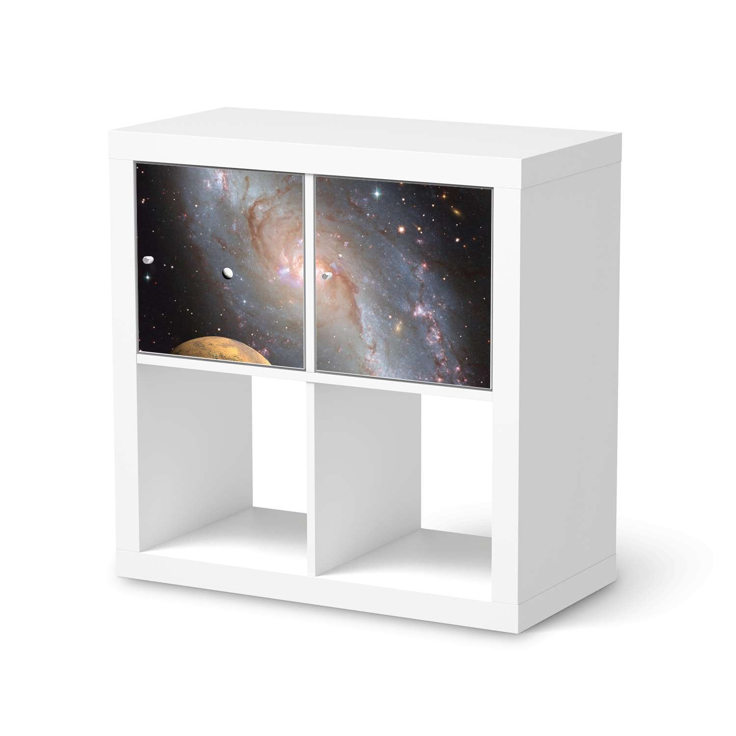 M?belfolie IKEA Kallax Regal 2 T?ren (quer) - Design: Milky Way von creatisto