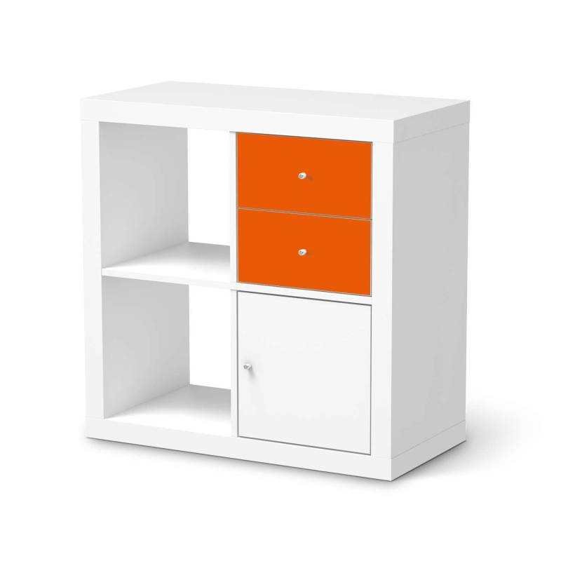 M?belfolie IKEA Kallax Regal Schubladen - Design: Orange Dark von creatisto