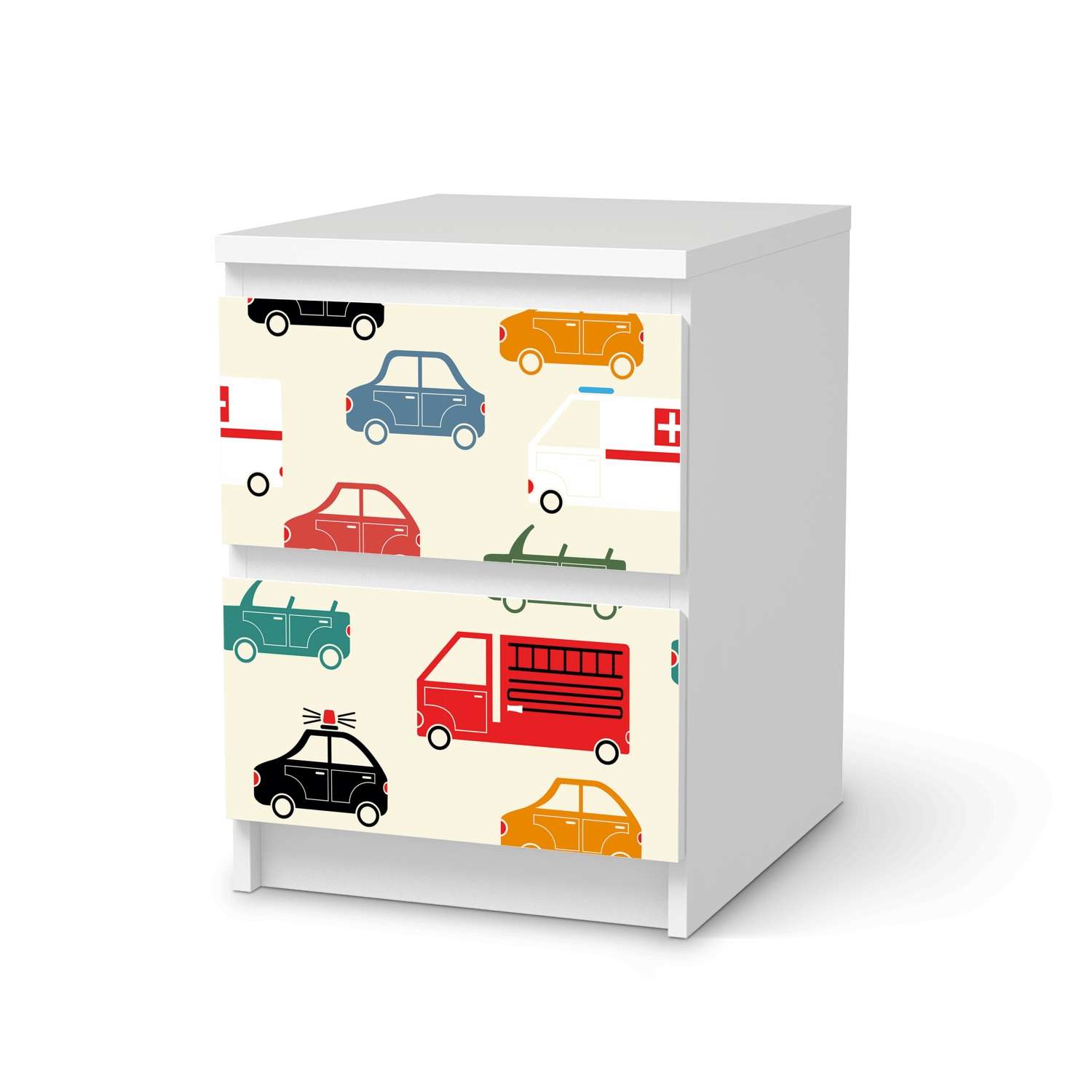 M?belfolie IKEA Malm Kommode 2 Schubladen - Design: Cars von creatisto