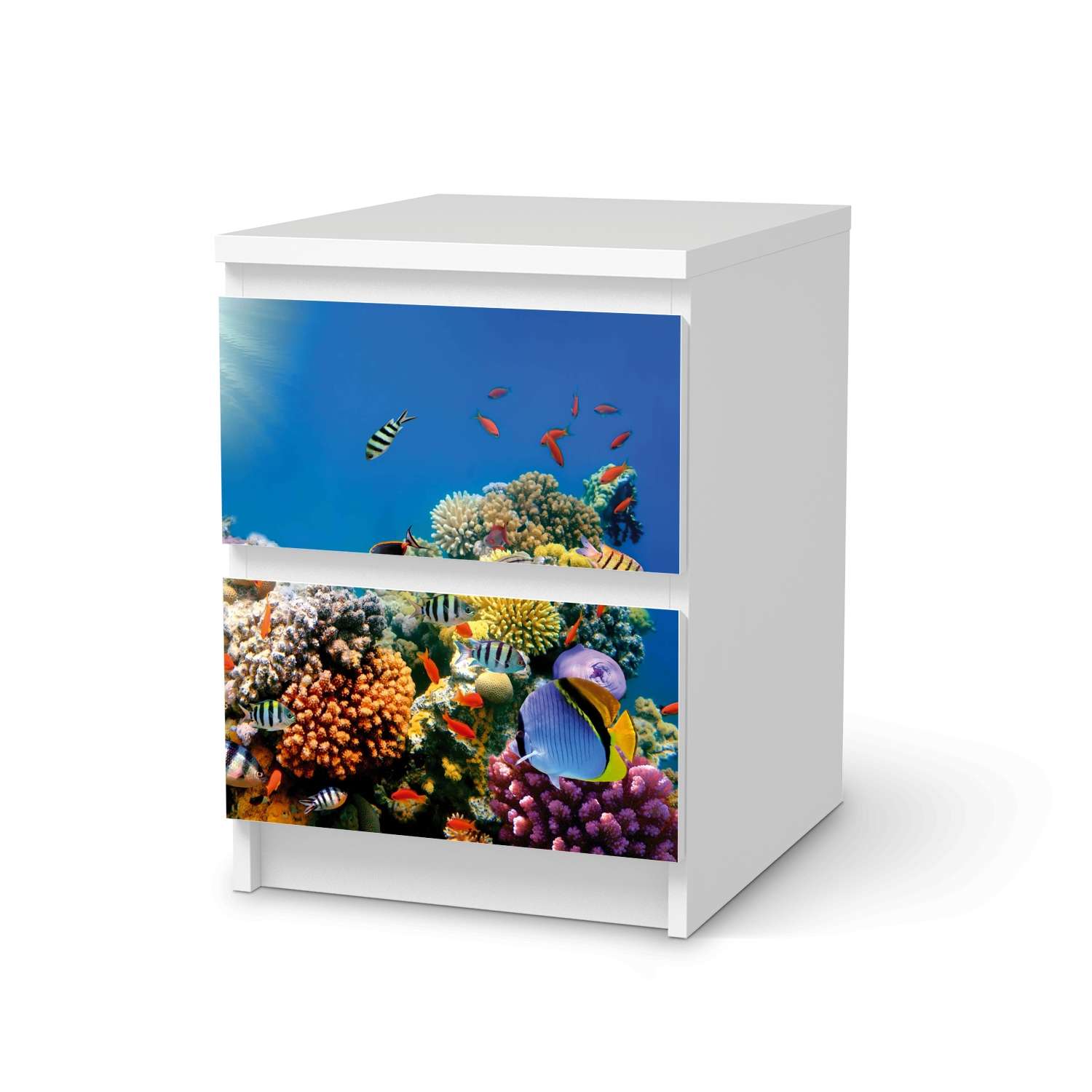 M?belfolie IKEA Malm Kommode 2 Schubladen - Design: Coral Reef von creatisto