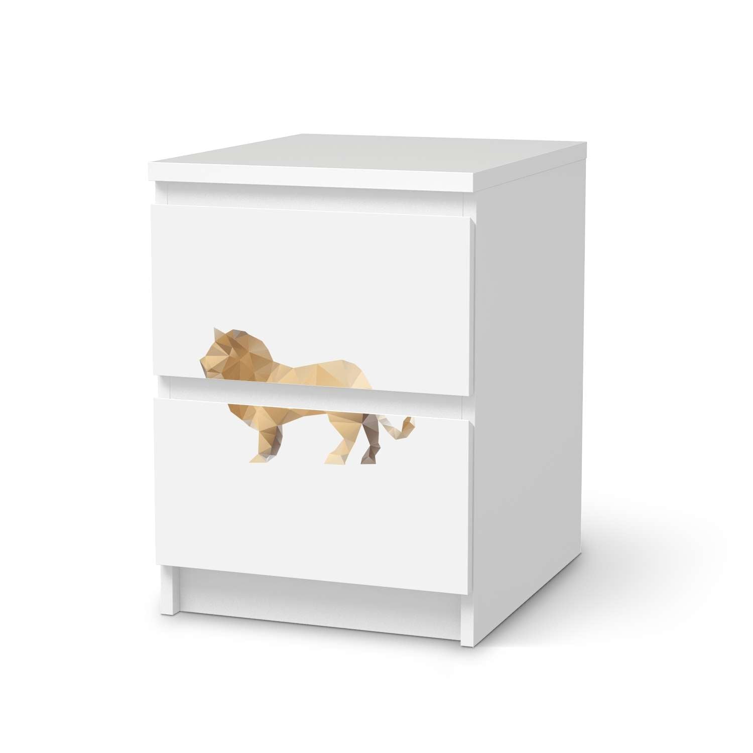 M?belfolie IKEA Malm Kommode 2 Schubladen - Design: Origami Lion von creatisto