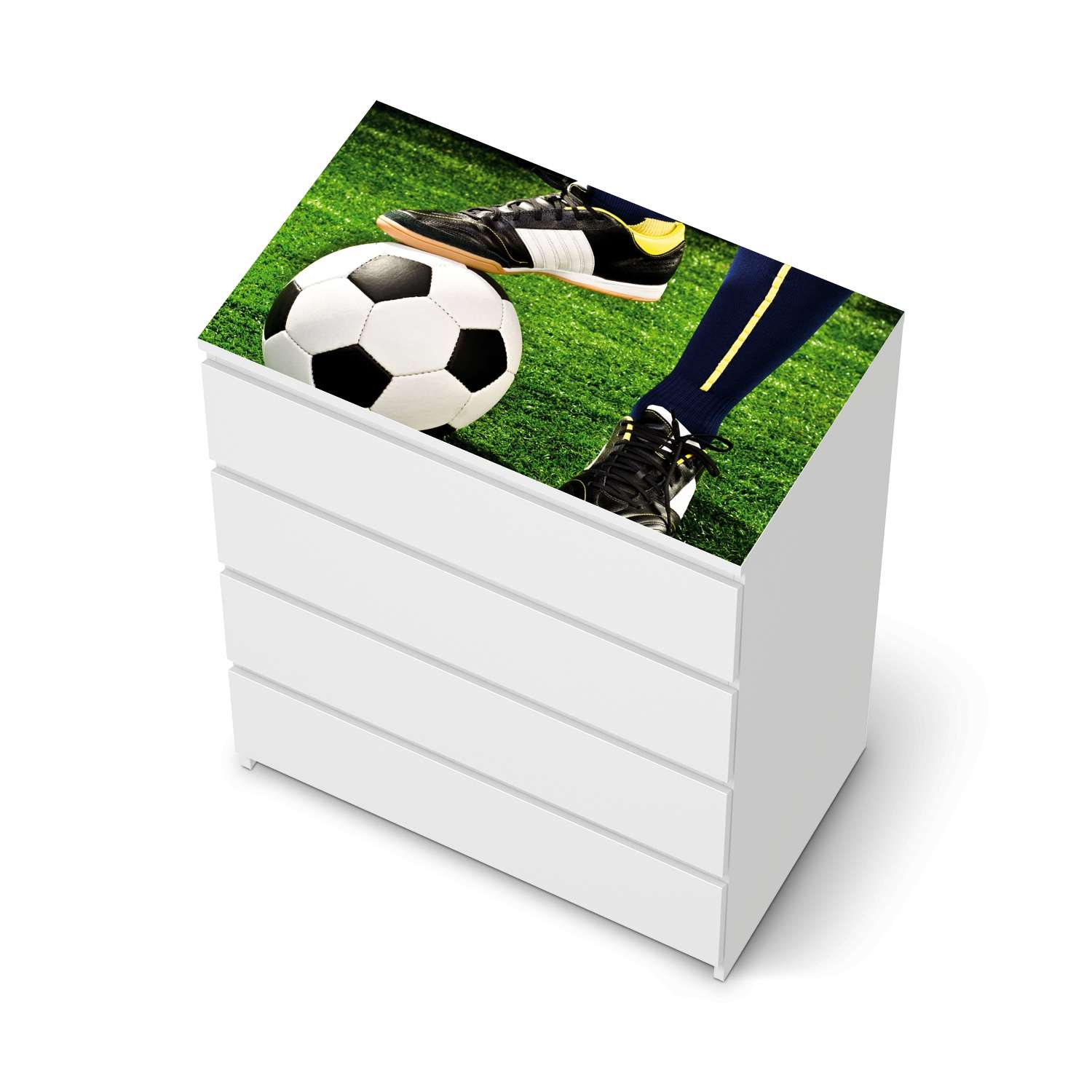 M?belfolie IKEA Malm Kommode 4 Schubladen [oben] - Design: Fussballstar von creatisto