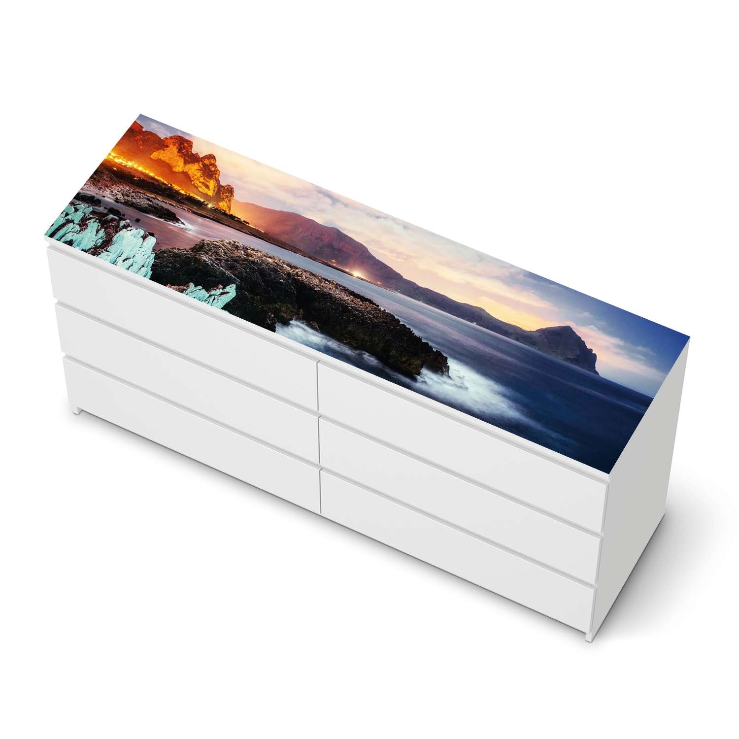 M?belfolie IKEA Malm Kommode 6 Schubladen (breit) [oben] - Design: Seaside von creatisto