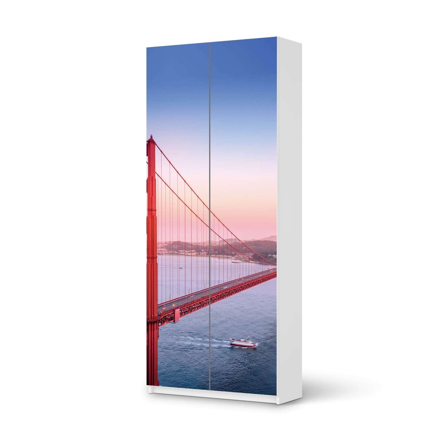 M?belfolie IKEA Pax Schrank 236 cm H?he - 2 T?ren - Design: Golden Gate von creatisto