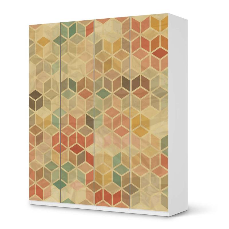 M?belfolie IKEA Pax Schrank 236 cm H?he - 4 T?ren - Design: 3D Retro M?belfolie IKEA Pax Schrank 236 cm H?he - 4 T?ren - Design: 3D Retro von creatisto