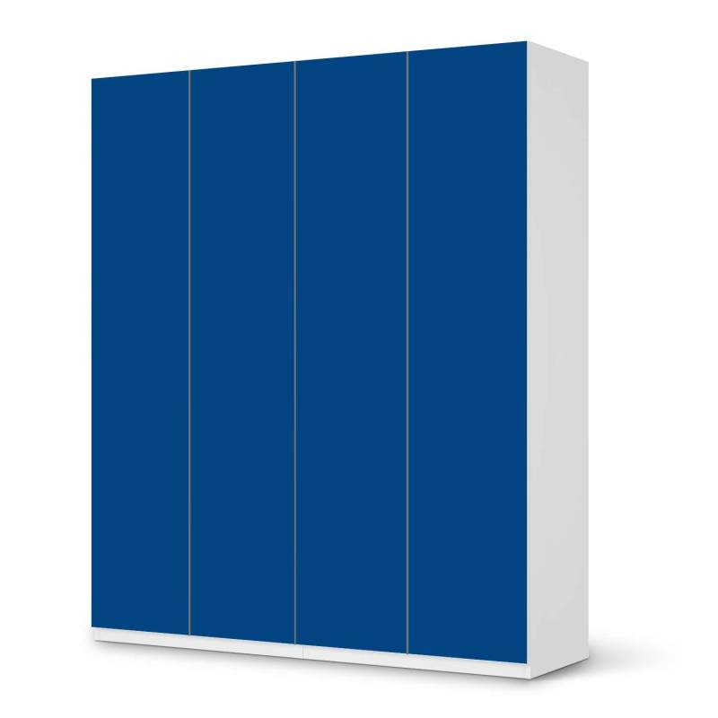 M?belfolie IKEA Pax Schrank 236 cm H?he - 4 T?ren - Design: Blau Dark von creatisto
